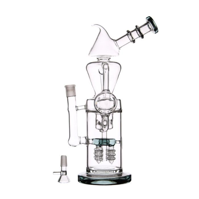 Turbine disc perc Recycler with bend neck