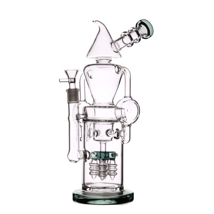 Turbine disc perc Recycler with bend neck