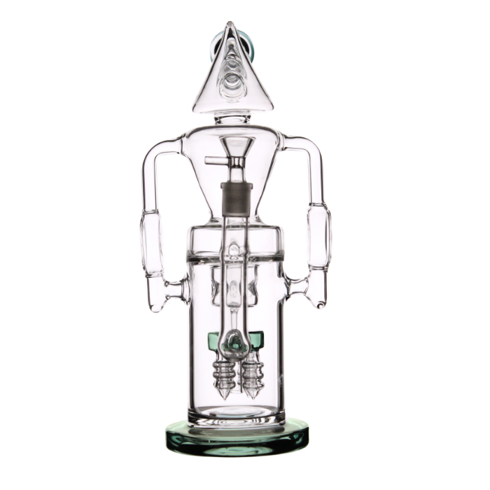 Turbine disc perc Recycler with bend neck