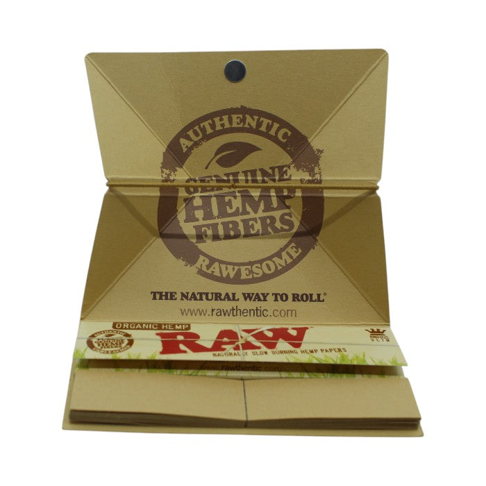 ORGANIC HEMP RAW SLOW BURNING PAPERS ARTESANO (tray-papers-tips)