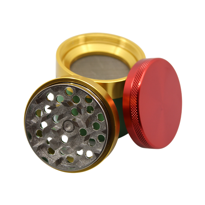 Small Rasta Color 4-Piece Grinder