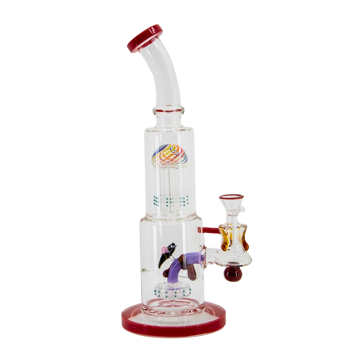 Multicolor Bee Inside With Tree Perc Bong