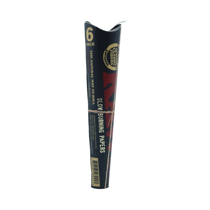 CLASSIC BLACK RAW SLOW BURNING 6 PACK CONES