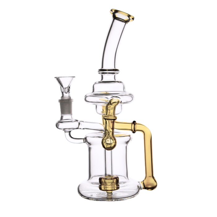 Recycler dab rig with showerhead percolator