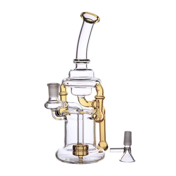 Recycler dab rig with showerhead percolator