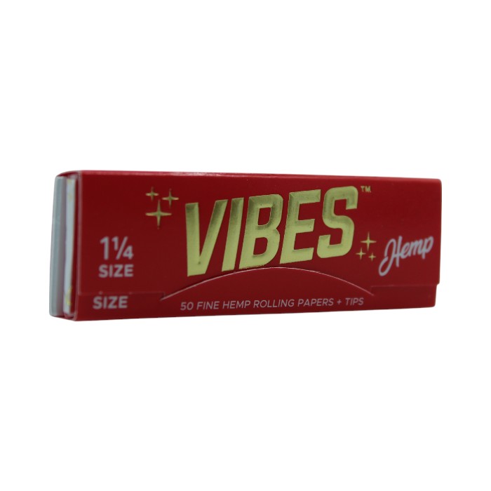 VIBES HEMP 50 FINE HEMP ROLLING PAPERS + TIPS