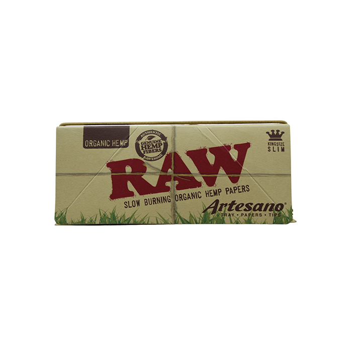 ORGANIC HEMP RAW SLOW BURNING PAPERS ARTESANO (tray-papers-tips)