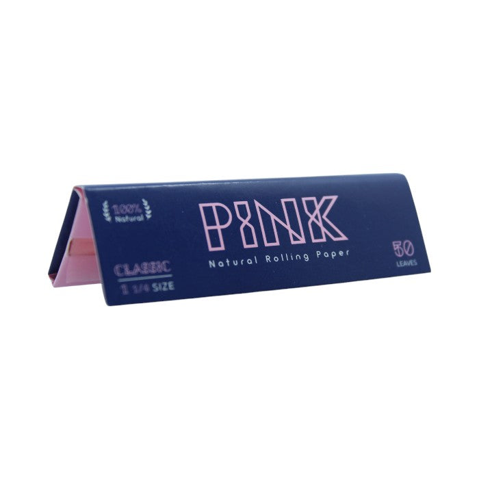 PINK NATURAL ROLLING PAPER 50 leaves 1 1/4 SIZE