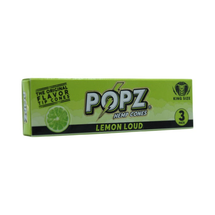 POPZ HEMP CONES LEMON LOUD KING SIZE 3 PACK