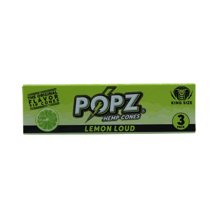 POPZ HEMP CONES LEMON LOUD KING SIZE 3 PACK