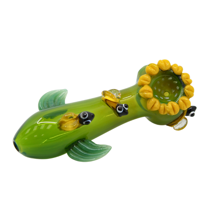 Green Bloom & Bee Artisan Pipe