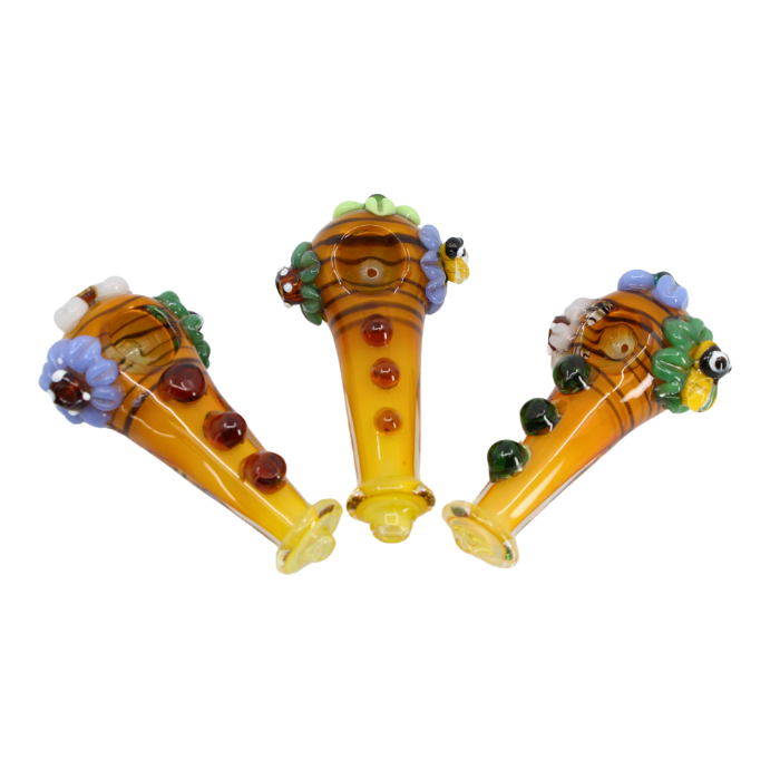 Honeycomb Bloom & Bee Pipe