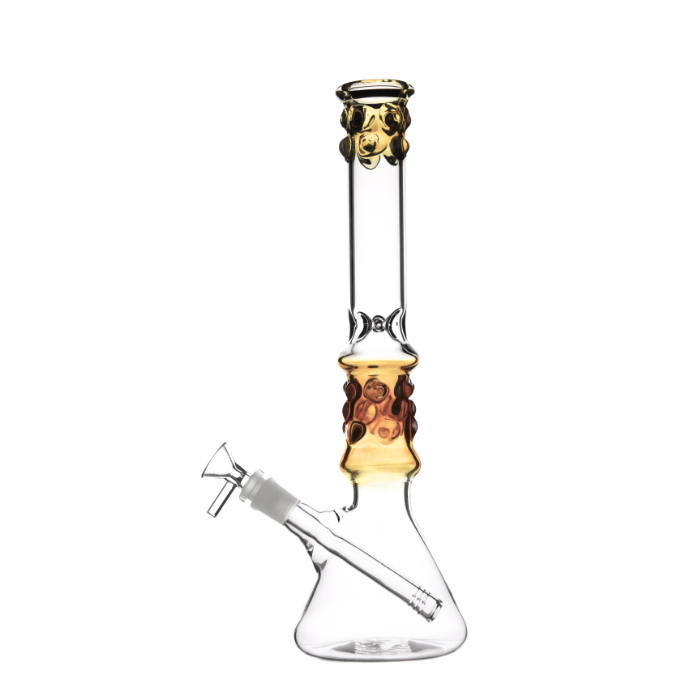 Beaker base with grip and ice catcher