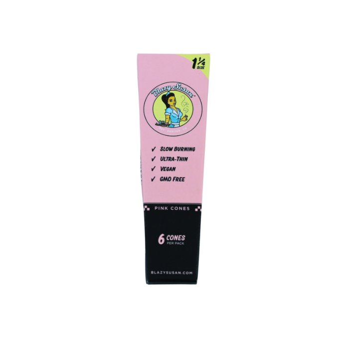 BLAZY SUSAN 1 1/4 SIZE CONES 6pack Pink