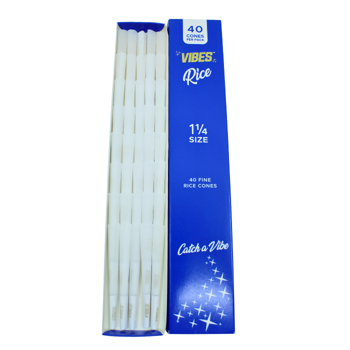 40 CONES VIBES RICE 1 1/4 SIZE