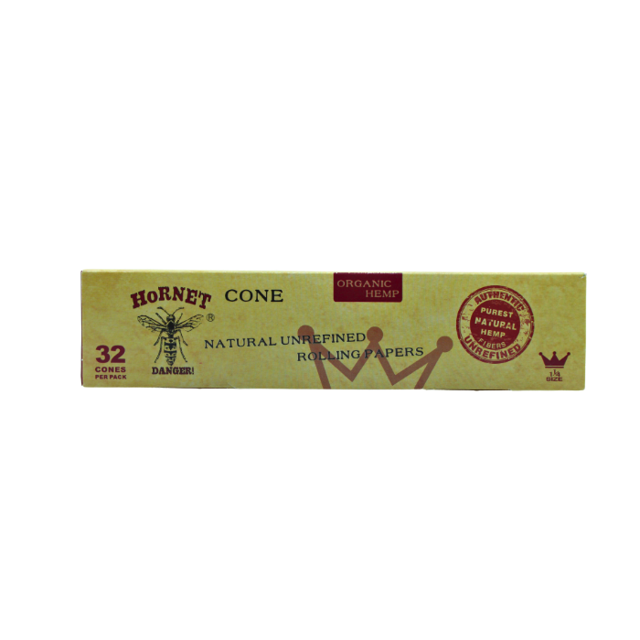RAW ORGANIC HEMP HORNET CONES 1 1/4 SIZE
