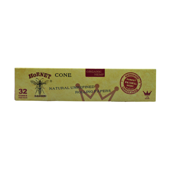 RAW ORGANIC HEMP HORNET CONES 1 1/4 SIZE