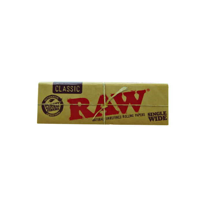 CLASSIC RAW NATURAL UNREFINED ROLLING PAPERS SINGLE WIDE