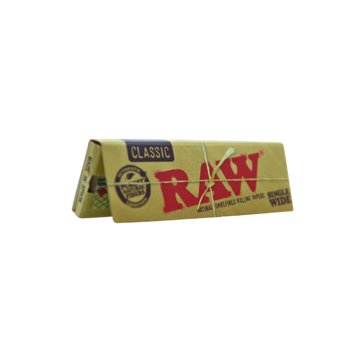 CLASSIC RAW SINGLE WIDE UNREFINED ROLLING PAPERS