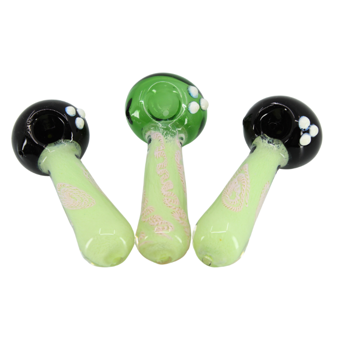 Onyx & Jade Filigree Glass Pipe